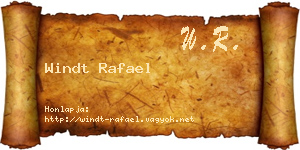 Windt Rafael névjegykártya